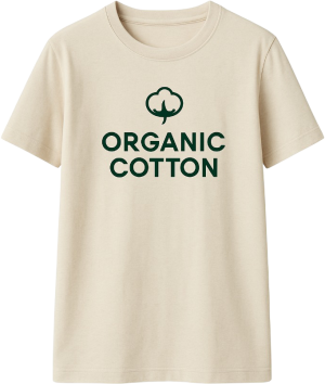 Minimalist “Organic Cotton” Logo Tee