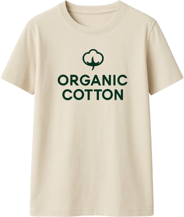 Minimalist “Organic Cotton” Logo Tee