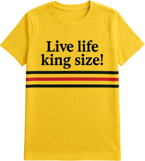 Summer Half Sleeves Tee – “Live Life King Size